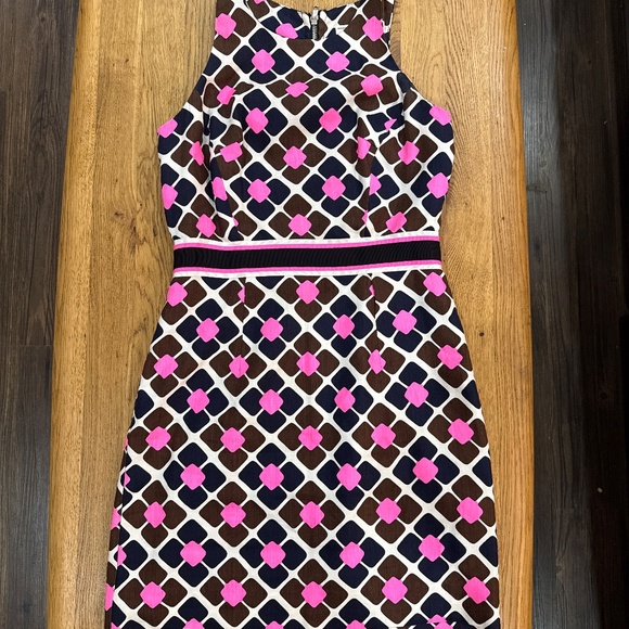 Milly of NY Anna Tile Sheath Dress Neon Pink Size 6 - Picture 7 of 10